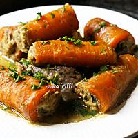 recette DOLMA SENNARYA - TAJINE DE CAROTTES FARCIES AU VEAU SAUCE BLANCHE À L'AGNEAU ET CITRON