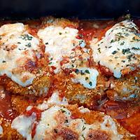 recette Poulet au parmesan  mozzarella au four