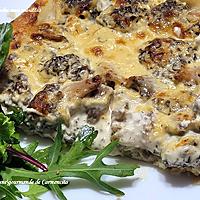 recette Pizza blanche aux morilles rousses