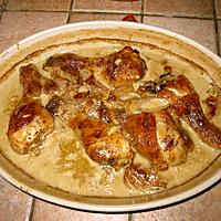 recette Pilons de poulet à l'échalote, sauce moutarde à la crème