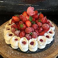 recette PAVLOVA FRAISE & FRAMBOISE