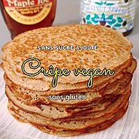 recette délicieuse crêpe vegan, sans oeuf, sans sucre ajouté, sans lactose ... et sans gluten