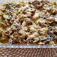 recette Gratin champignons et courgettes au pesto