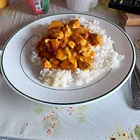 recette Curry de poulet  au lait de coco