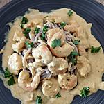 recette crevettes sauce mascarpone curry au cookéo