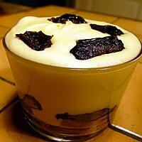 recette Tiramisu aux pruneaux et sirop de violette