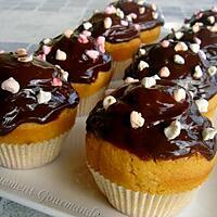 recette Cupcakes au beurre de cacahuètes nappés Nutella