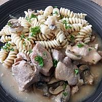 recette sauté de porc sauce saint félicien au cookéo