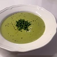 recette Vichyssoise de petits pois et de fèves à l'anis vert