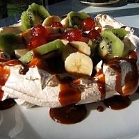 recette Pavlova , kiwi et banane