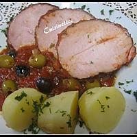 recette Rôti kassler aux olives.