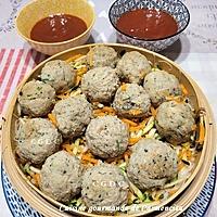 recette Boulettes vapeur poulet et crevettes sauce aigre douce