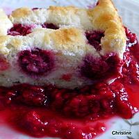 recette Gâteau nuage aux framboises et sa compotée de framboises