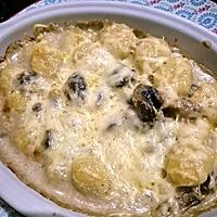 recette Gratin de Gnocchis aux champignons