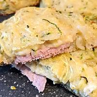 recette Galettes de courgettes au bacon gratinées