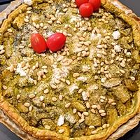 recette Tarte courgettes et pesto (simple et rapide)