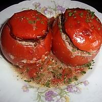 recette Tomates farcies à la viande de bœuf haché.
