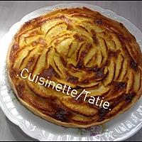 recette Tarte aux pommes,crème amandine.