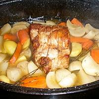 recette Rôti de porc au rooster et ses légumes