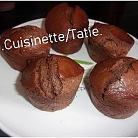 recette Muffins au chocolat,four chaleur tournante.