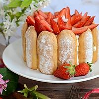 recette Charlotte fraises rhubarbe