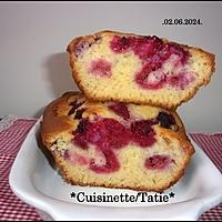 recette Cake aux framboises surgelées.