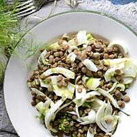 recette Salade lentilles fenouil et oignon frais