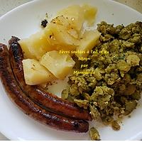 recette Fèves sautées à l'ail et au citron