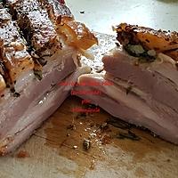 recette Poitrine de porc rôtie (entrelardé)