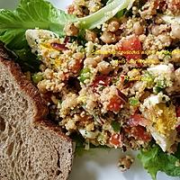 recette Salade de couscous aux pois chiches, œufs, coriandre ....