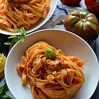 recette Tagliatelle sauce tomates poivron et féta