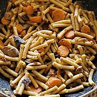 recette One pot pasta courgettes, carottes, champignons