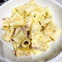 recette Rigatonis façon carbonara