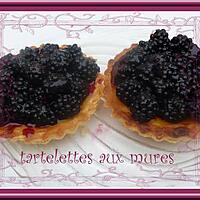 recette tartelettes aux mures, crème amandine