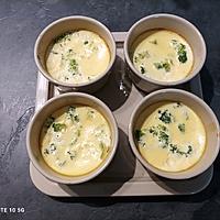 recette PETIT FLAN AUX BROCOLIS-JAMBON-COMTE à ma façon.