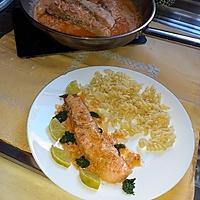 recette Darnes de saumon à la sauce rose...