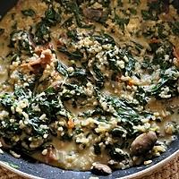 recette Risotto aux épinards et aux champignons