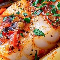 recette Morue  au four à la portugaise