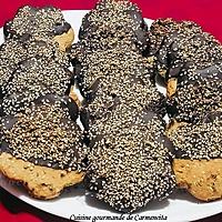 recette Sablés aux graines de sésame grillées et chocolat