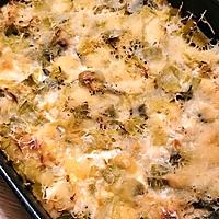 recette Gratin de raviole aux poireaux