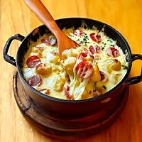 recette fondue d'endives aux saucisses fumées