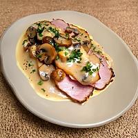 recette jambon sauce madère et champignons