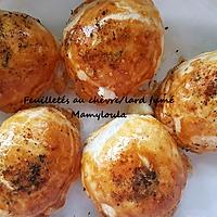 recette Feuilletés au chèvre/lard fumé