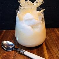 recette ÎLES FLOTTANTES/ CARAMEL DE JUS DE POMMES.