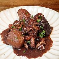 recette COQ AU VIN ROUGE A MA FACON