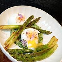 recette ASPERGES VERTES/ OEUFS MOLLETS