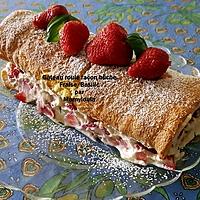 recette Gâteau roulé façon bûche Fraises/Basilic