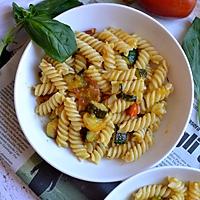 recette Pates courgette et tomates