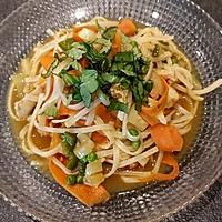 recette Soupe vietnamienne poulet crevettes