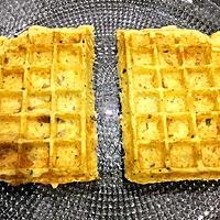recette Gaufres de pommes de terre aux fines herbes et saumon fumé